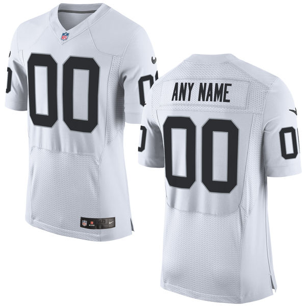 Nike Oakland Raiders Customized White Stitched Elite Men's NFL Jersey